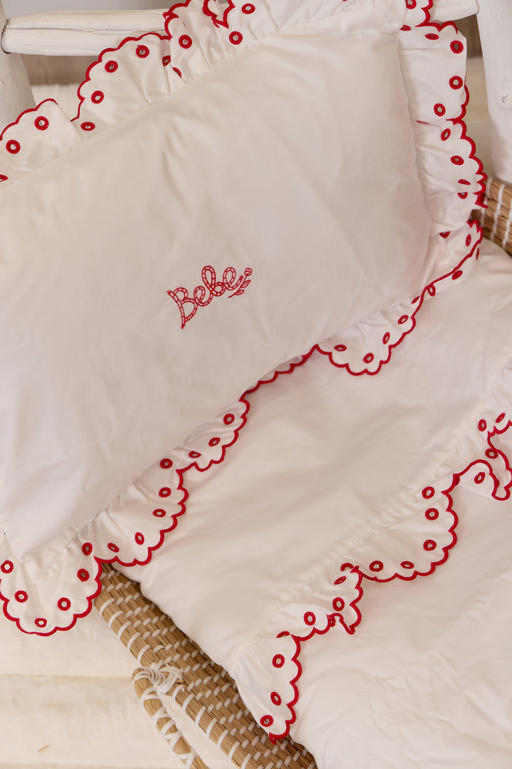 Kipp Baby Red Bebe Mini 4 Pc Crib Set