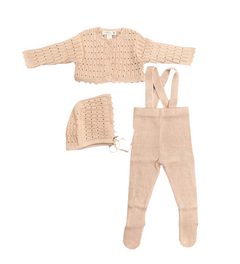 Chant de Joie Rose Knit Crochet 3 Pc Set
