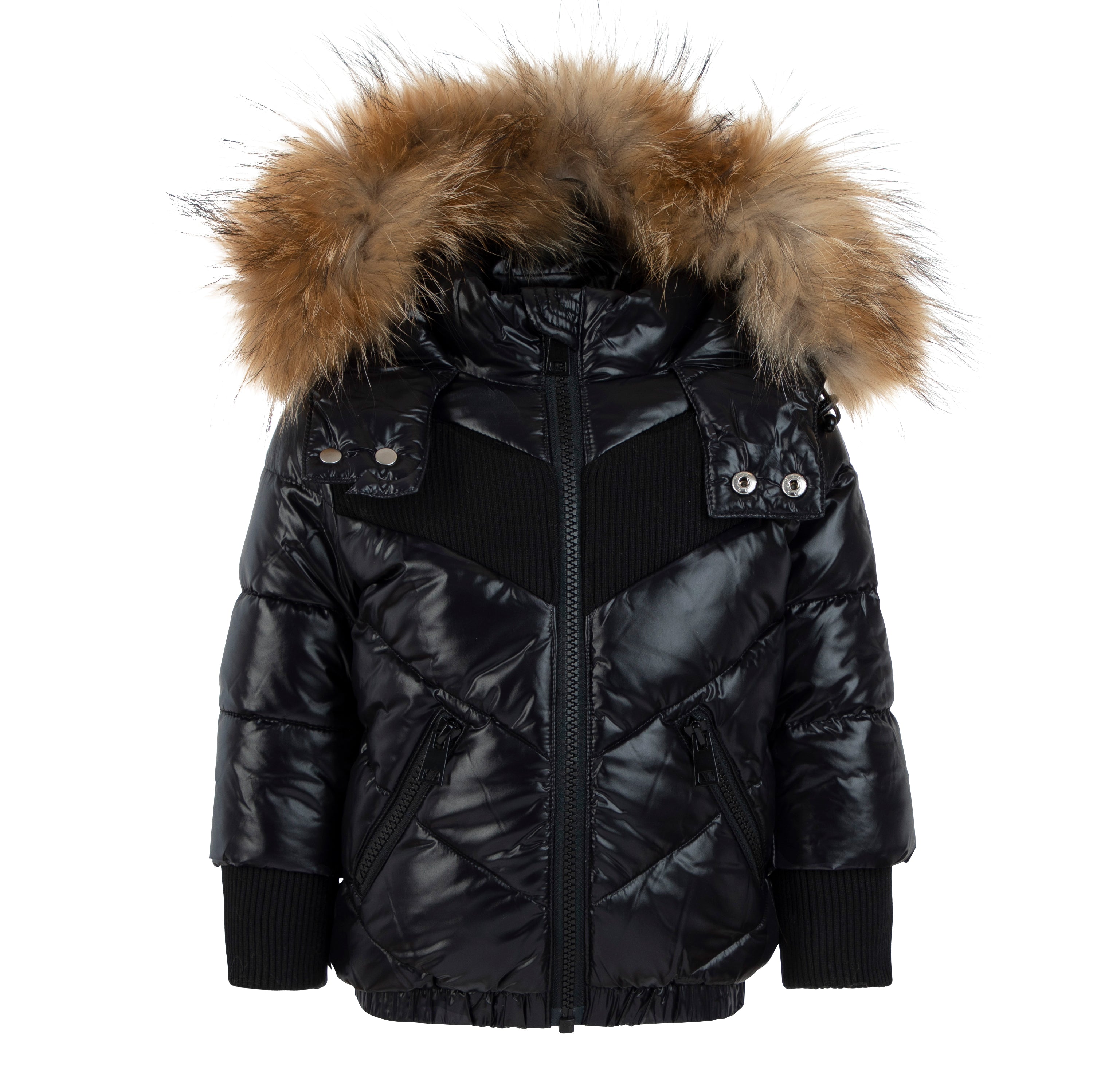 pramie boys black chevron jacket