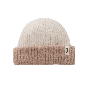 7AM Enfant 2-Tone Fuzzy Ribbed Beanie – Cozy Knit Hat
