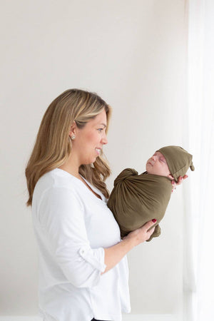 Stroller Society - Baby Blankets - Baby Swaddles - Baby Blanket for Girls, Boys: White / Swaddle and Hat