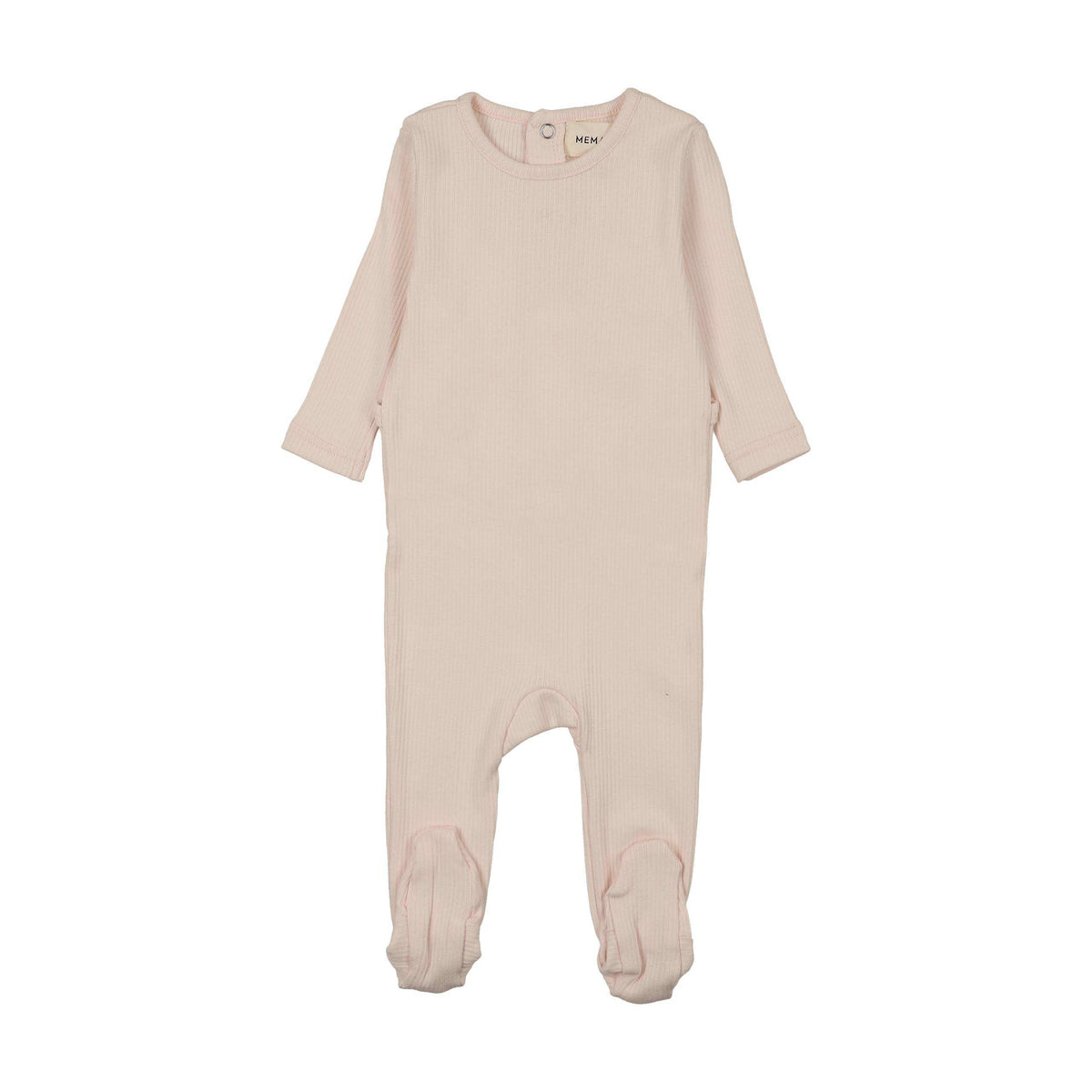 Mema Knits – Ribbed Base Footie | Baby Blush