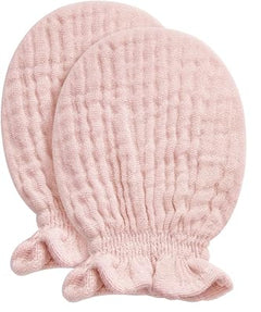 100% Cotton Muslin Mittens for Baby 0-6 Months