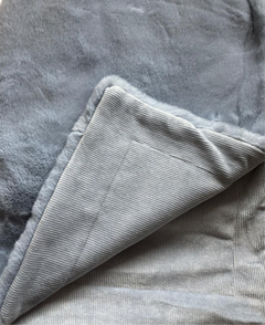 Little Lux Fur/Velour Ribbed Blanket