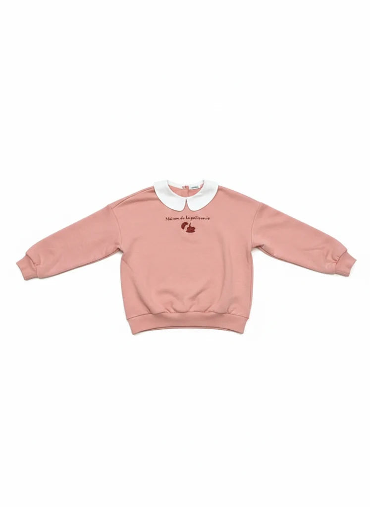 Nou Nelle - Collar Sweatshirt | Pink