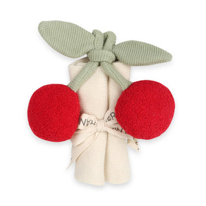Viverano Cherry Organic Baby Lovey Security Blanket: Natural