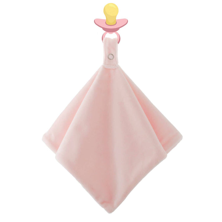 Doodalou - Super Soft Velboa Pacifier Blanket: Light Pink