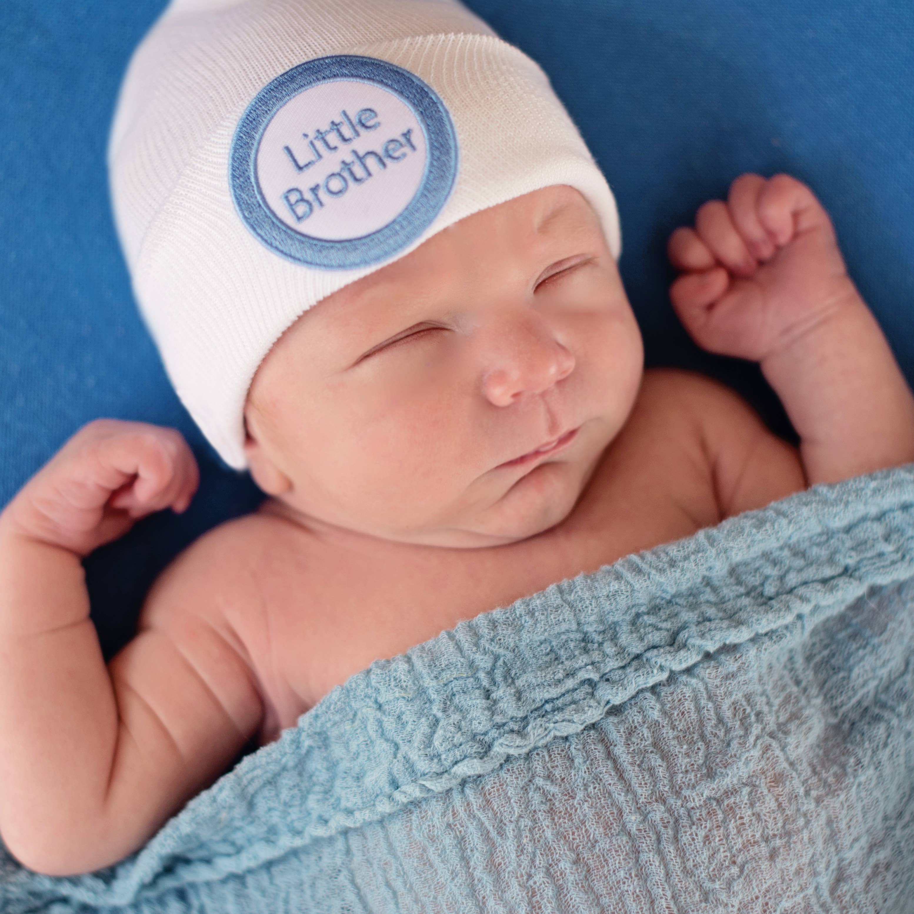 Little Brother White Blue: Newborn