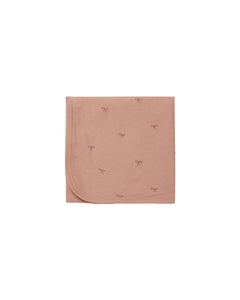 Quincy Mae Bows Ribbed Baby Blanket