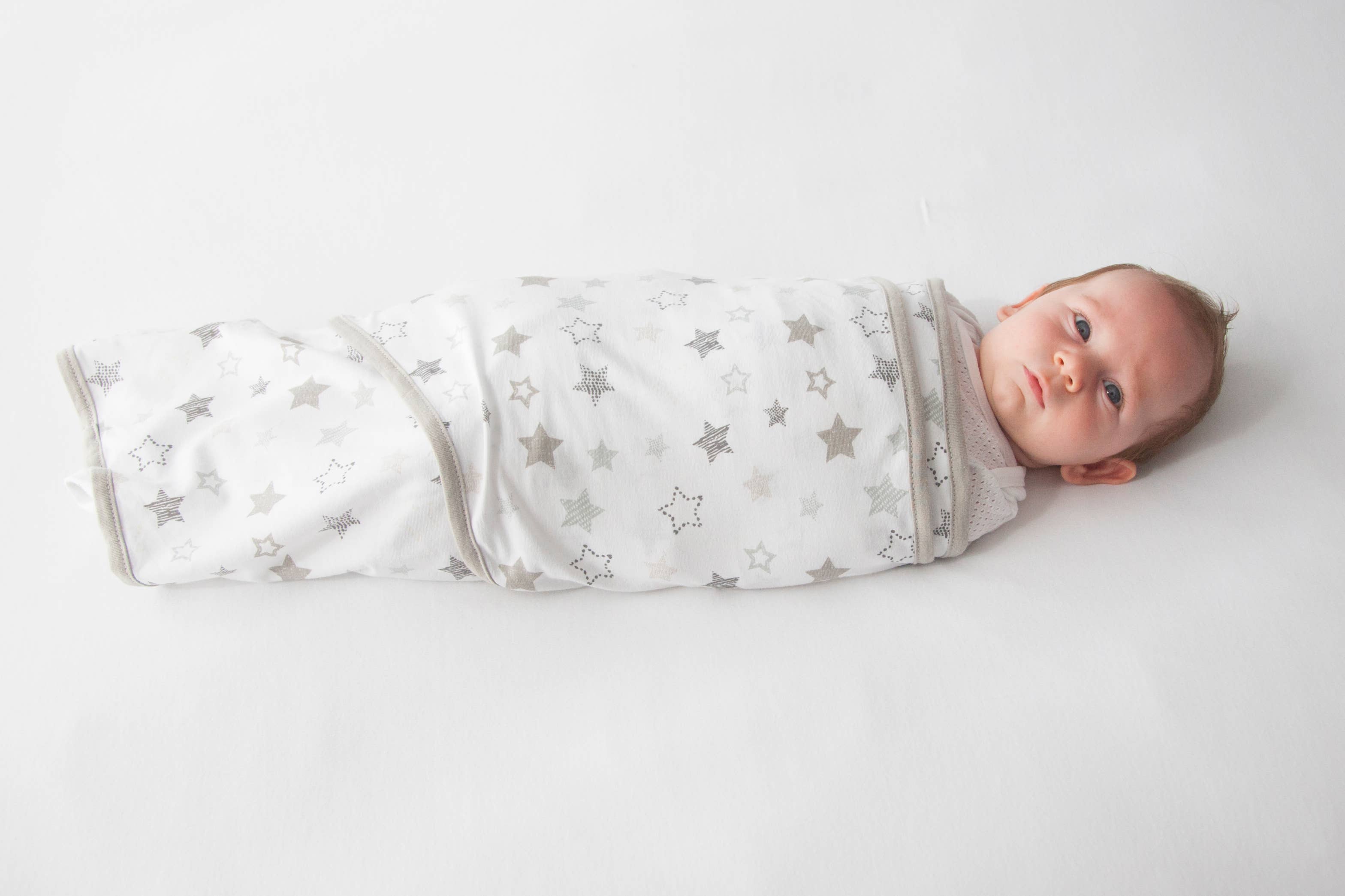 Miracle Blanket- The #1 Pediatrician-recommended Swaddle - Gray Stars Miracle Blanket
