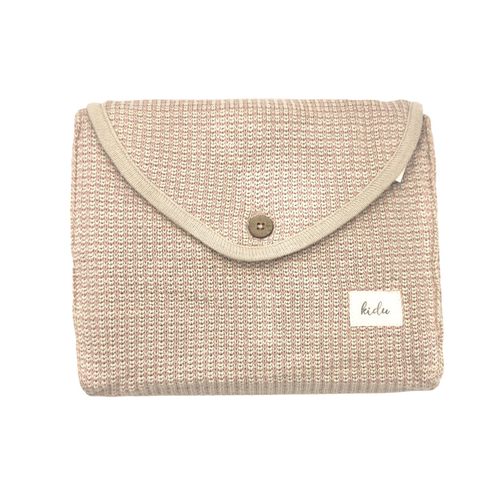 Kidu 100% Organic Cotton Knitted Baby Blanket Gift Set
