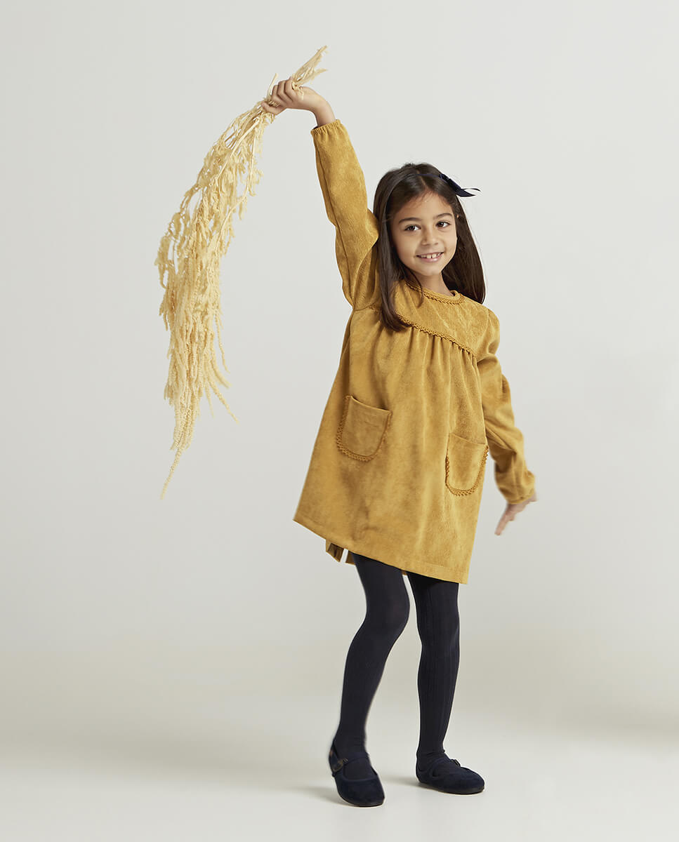 Babidu Baby Girl Mimosa Dress with Pockets
