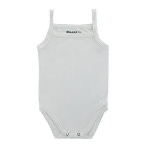 Infant Bamboo Cotton White + Mauve Girl Undershirts 3 Pack