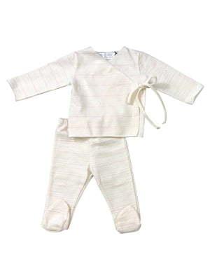LATTE Baby and Child Stripped Knit Ties Layette Set | Best Baby Shower Gift