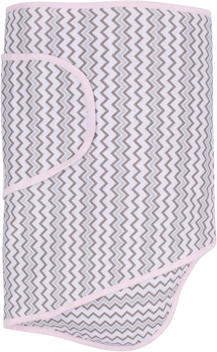 Miracle Blanket- The #1 Pediatrician-recommended Swaddle - Chevrons with Pink Trim Miracle Blanket