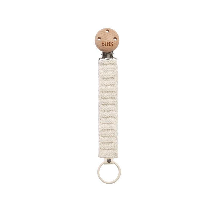 BIBS PACIFIER CLIP KNITTED