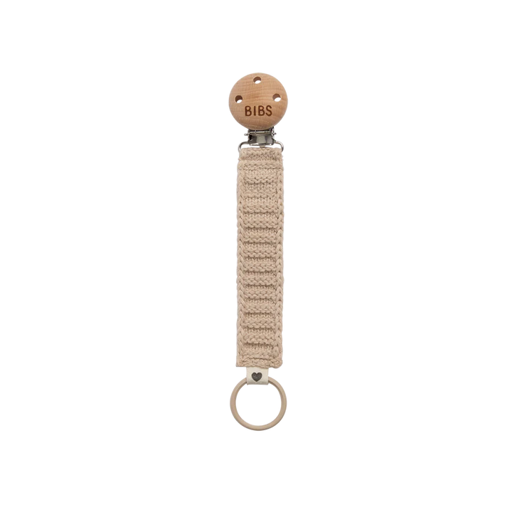 BIBS PACIFIER CLIP KNITTED