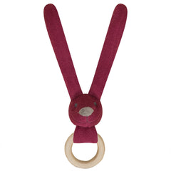 Mini P Magenta Wool Rattle