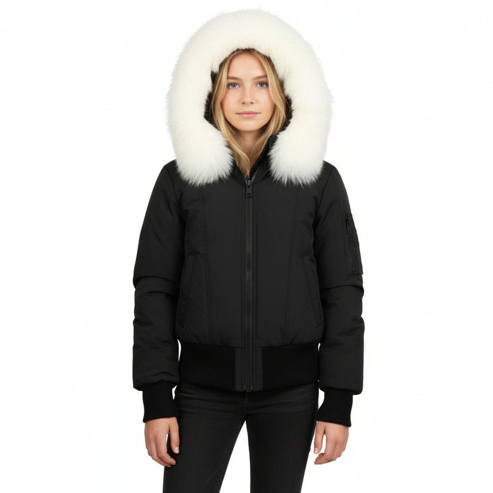 Pramie Ivory Rabbit Girls Jacket 14–22 | Elegant Faux Fur Winter Coat