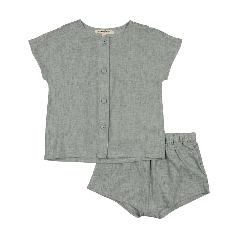 Ann of Nan - Slate Shirt + Bloomer Set