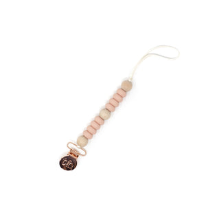 Three Hearts & Co. - LE Petite Asher Pacifier & Toy Clip - BPA Free Silicone: Clear