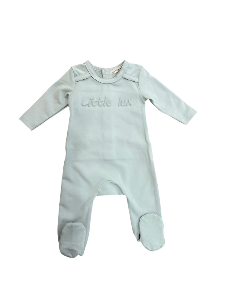LITTLE LUX EMBOSSED  FOOTIE + BONNET