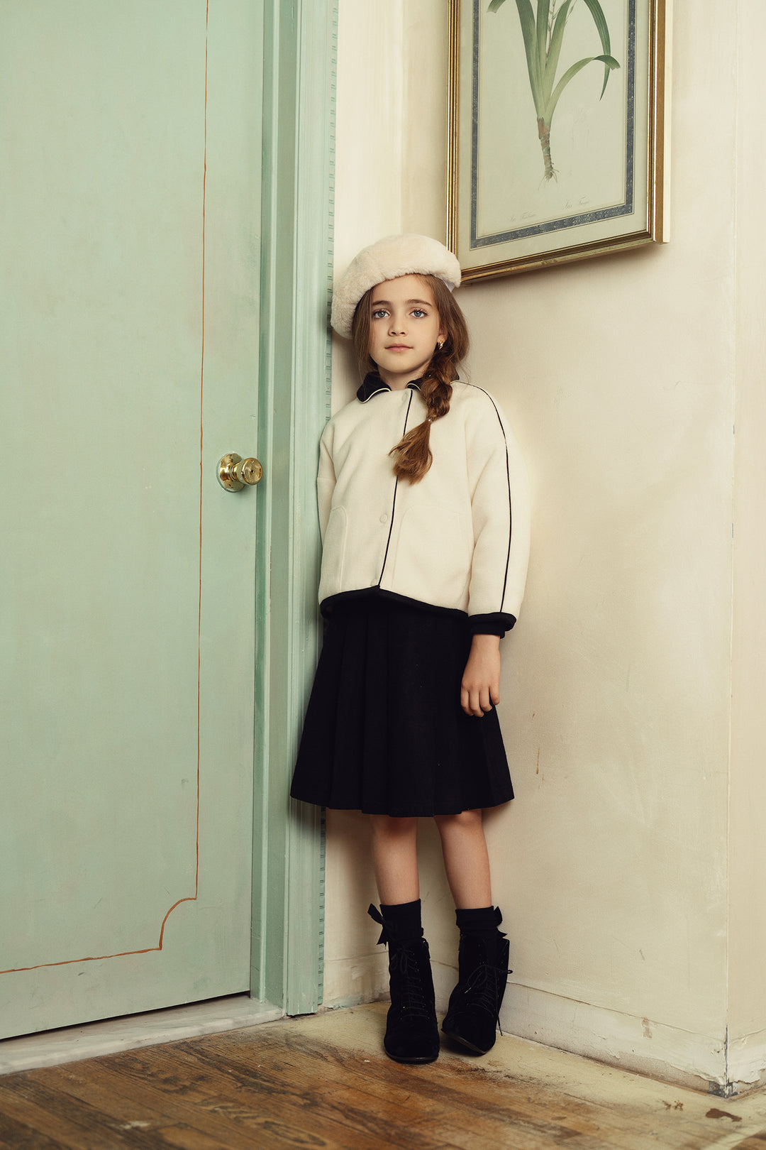 Pompomme Cream Wool Jacket