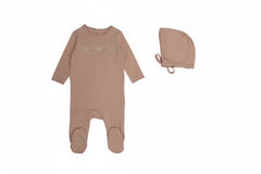 Mon Tresor Orchid Pink Corded Charms Footie + Hat Set