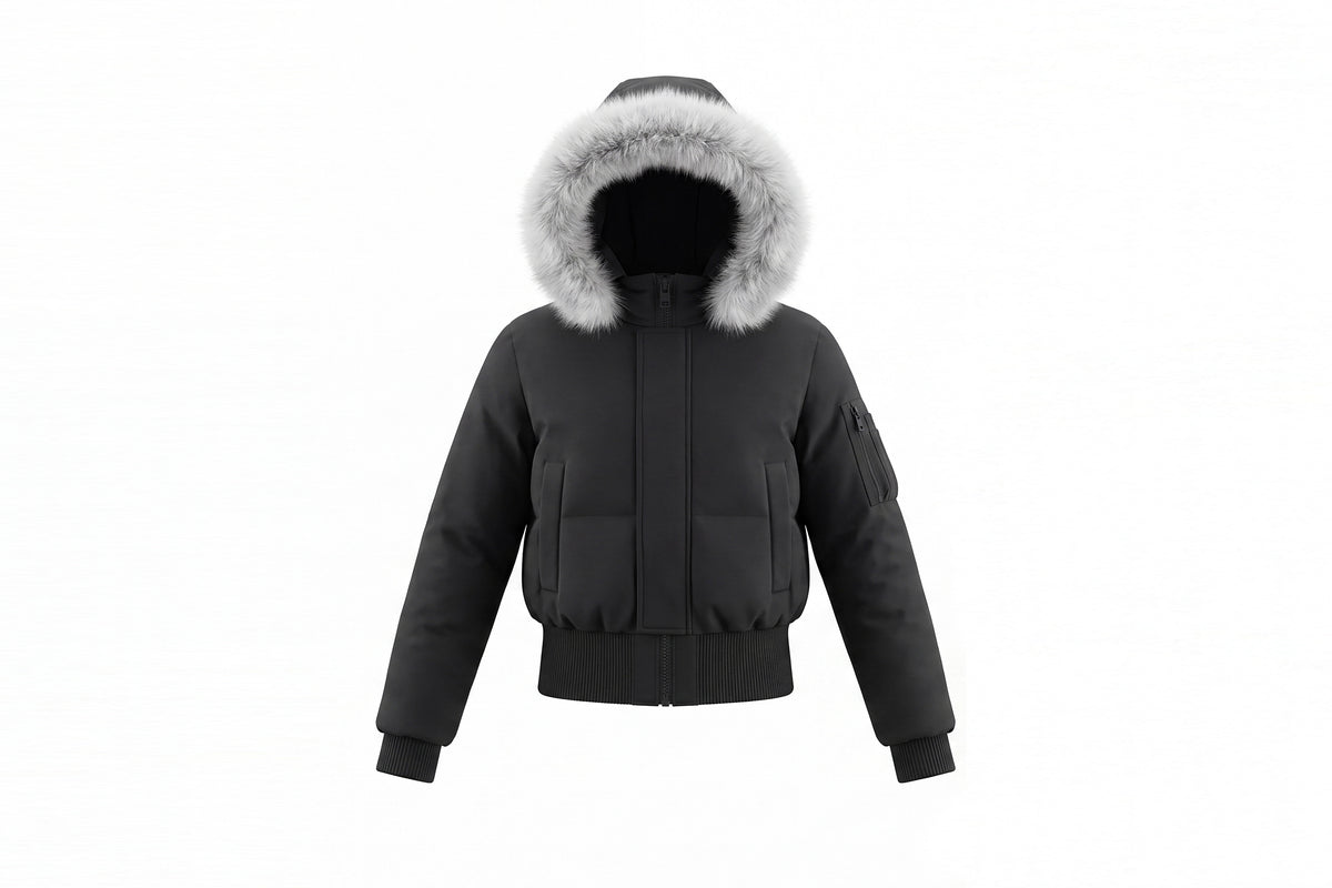 Pramie Girls Bomber Jacket Black 4-16
