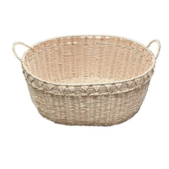 Pink Woven Large Basket