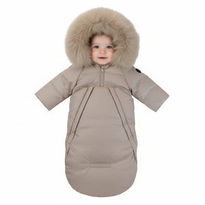 Pramie Light Beige Boys Snowsuit | Cozy & Elegant Winter Outerwear