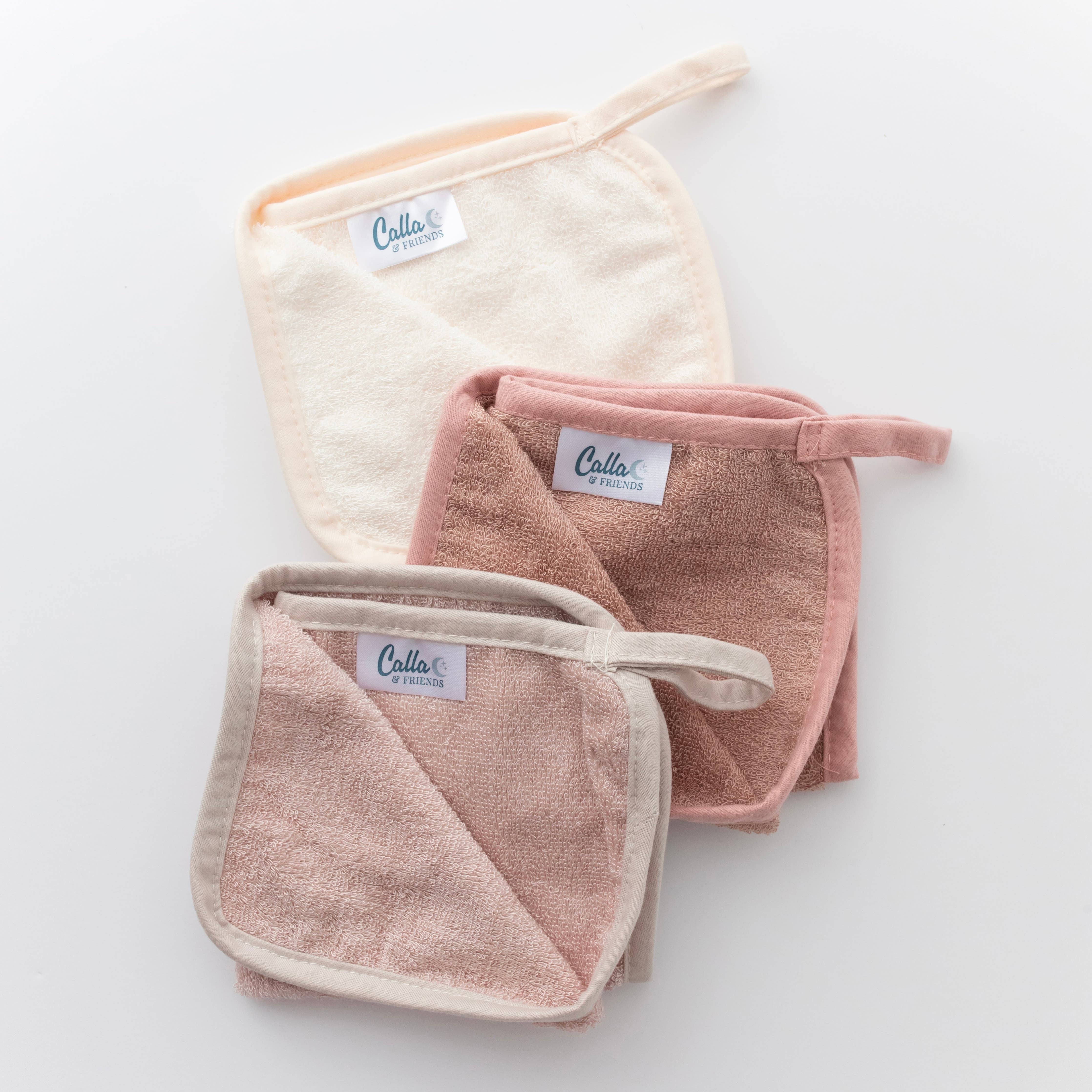 Calla & Friends - Washcloth Set: Linen/Whisper Gray