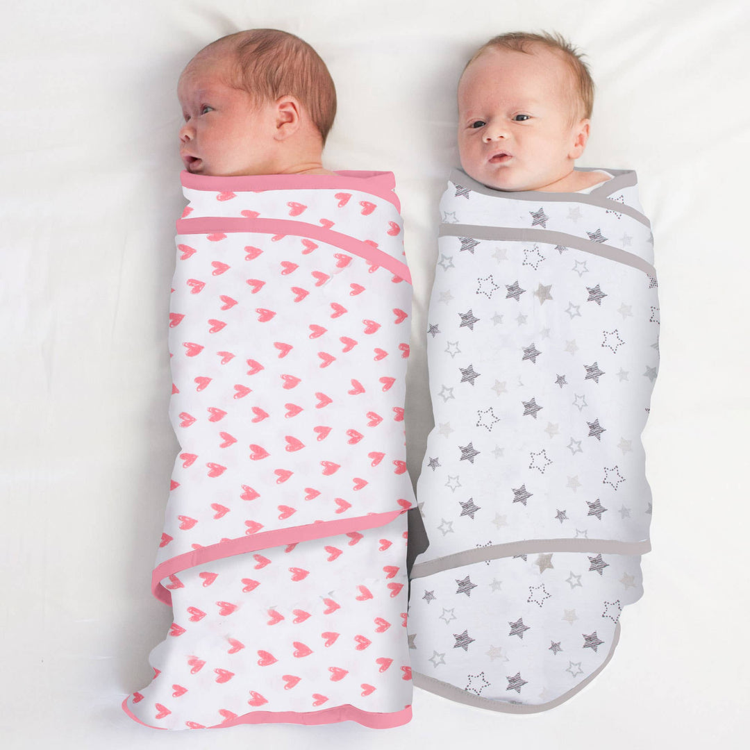 Miracle Blanket- The #1 Pediatrician-recommended Swaddle - Coral Hearts Miracle Blanket