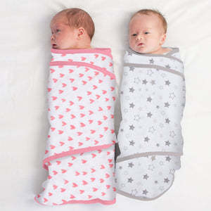Miracle Blanket- The #1 Pediatrician-recommended Swaddle - Coral Hearts Miracle Blanket
