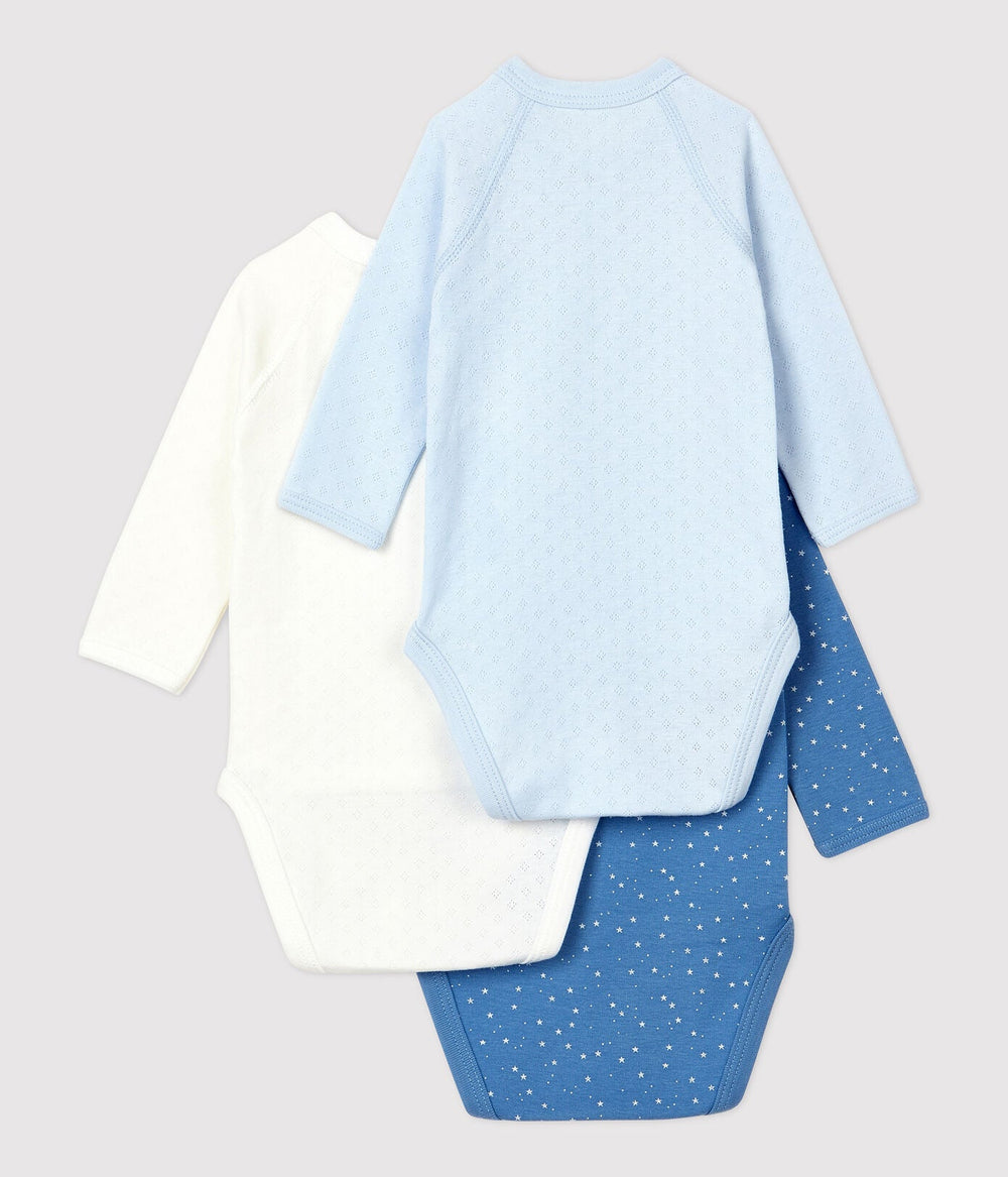 petit bateau long sleeved bodysuit pack of 3
