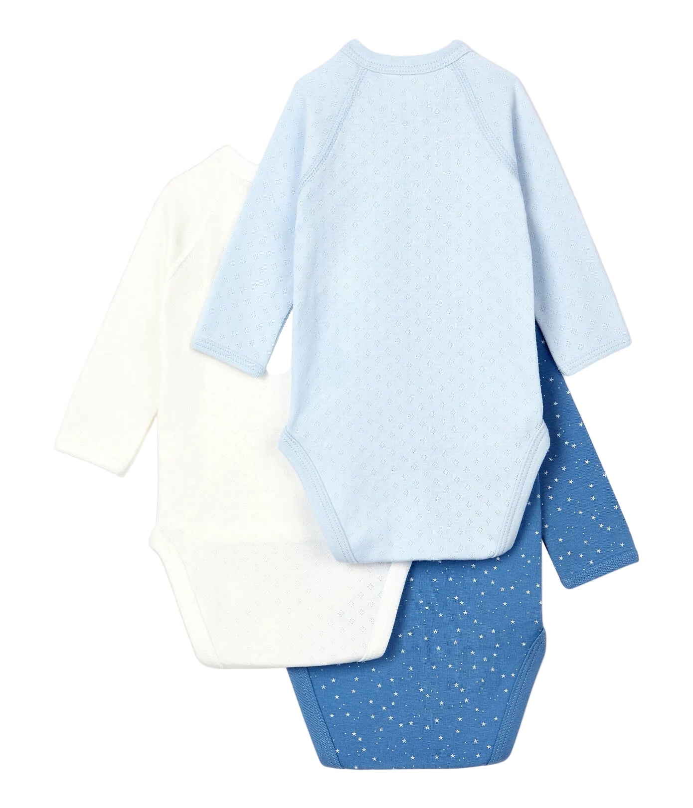 petit bateau long sleeved bodysuit pack of 3