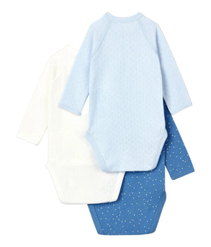 petit bateau long sleeved bodysuit pack of 3