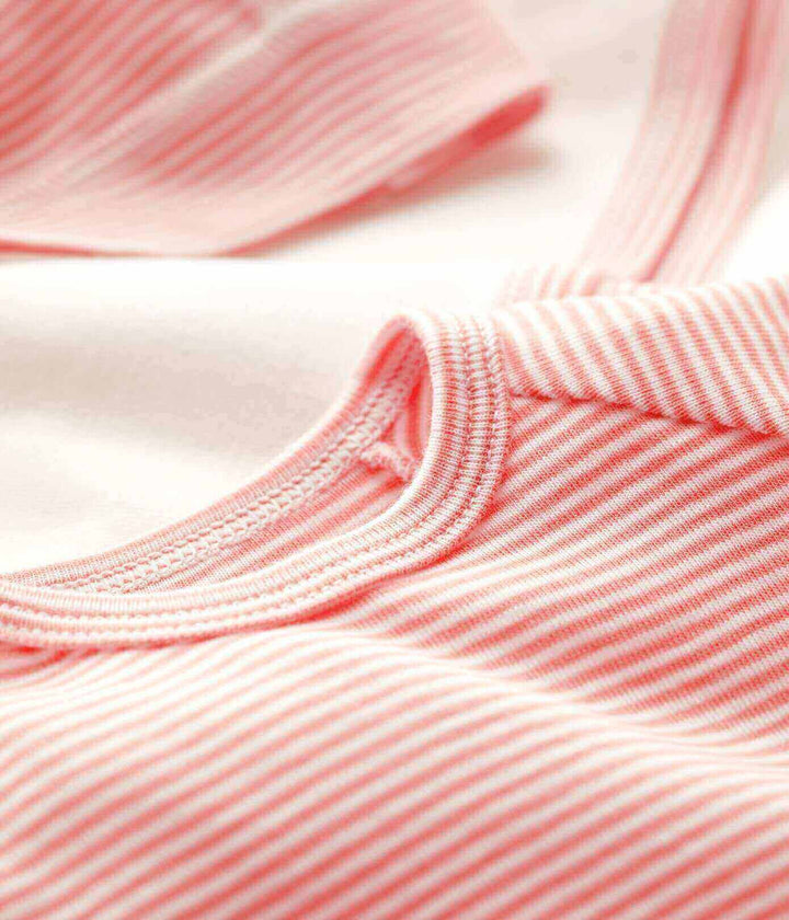 Petit Bateau Baby Gift Set Iconic Rib Footie(Sleepsuit) , Hat(Bonnet) & Blanket (Pink)