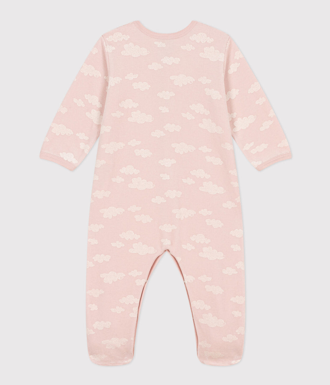 Petit Bateau Velour Cloud Print Footie