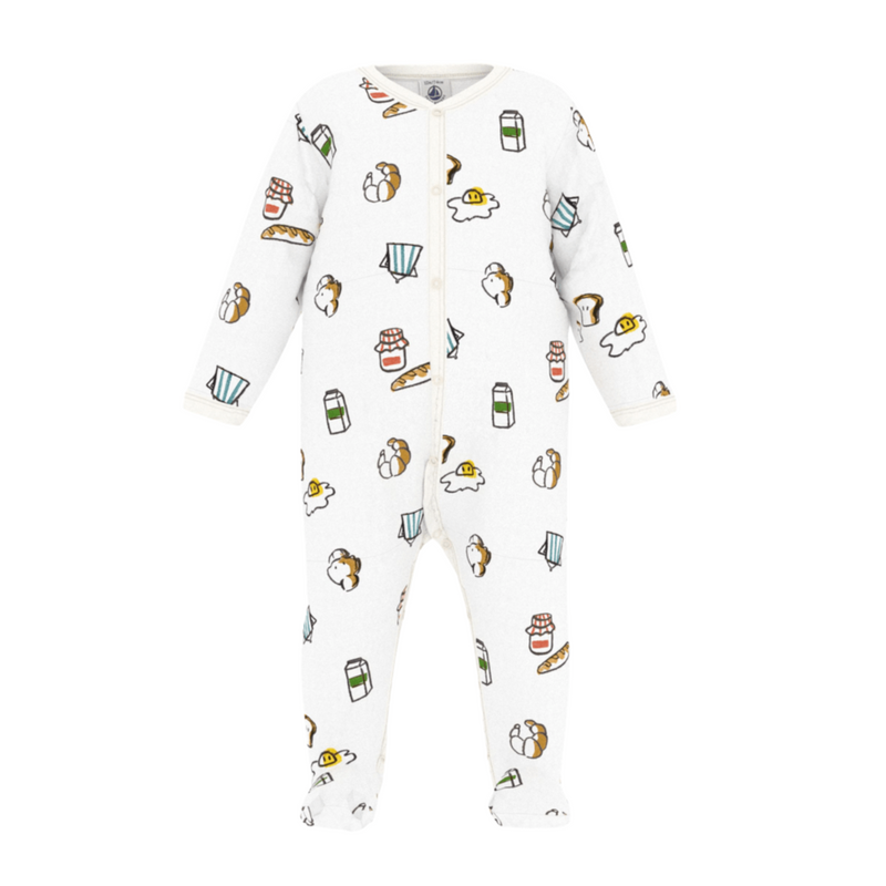 Petit Bateau - Breakfast Print Baby Romper