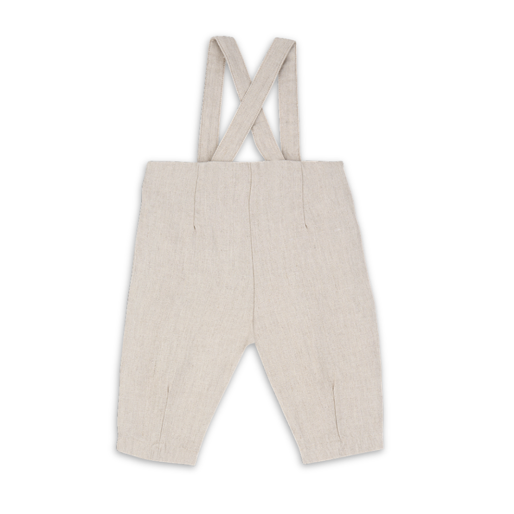1+ in the family Beige Overall Soft Cotton Baby Overalls Adjustable Strap Design