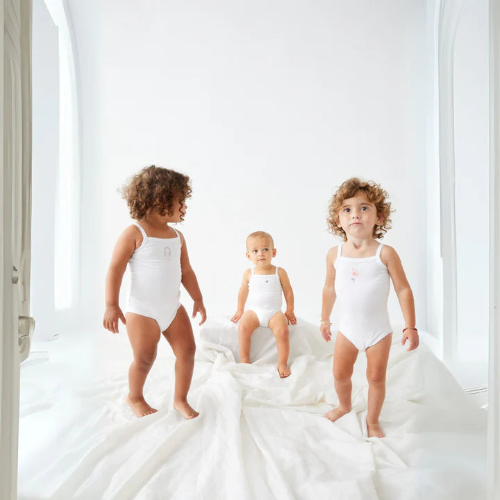 Aimé Child Gingham Sleeveless Bodysuits – Girls’ Cotton 3-Pack