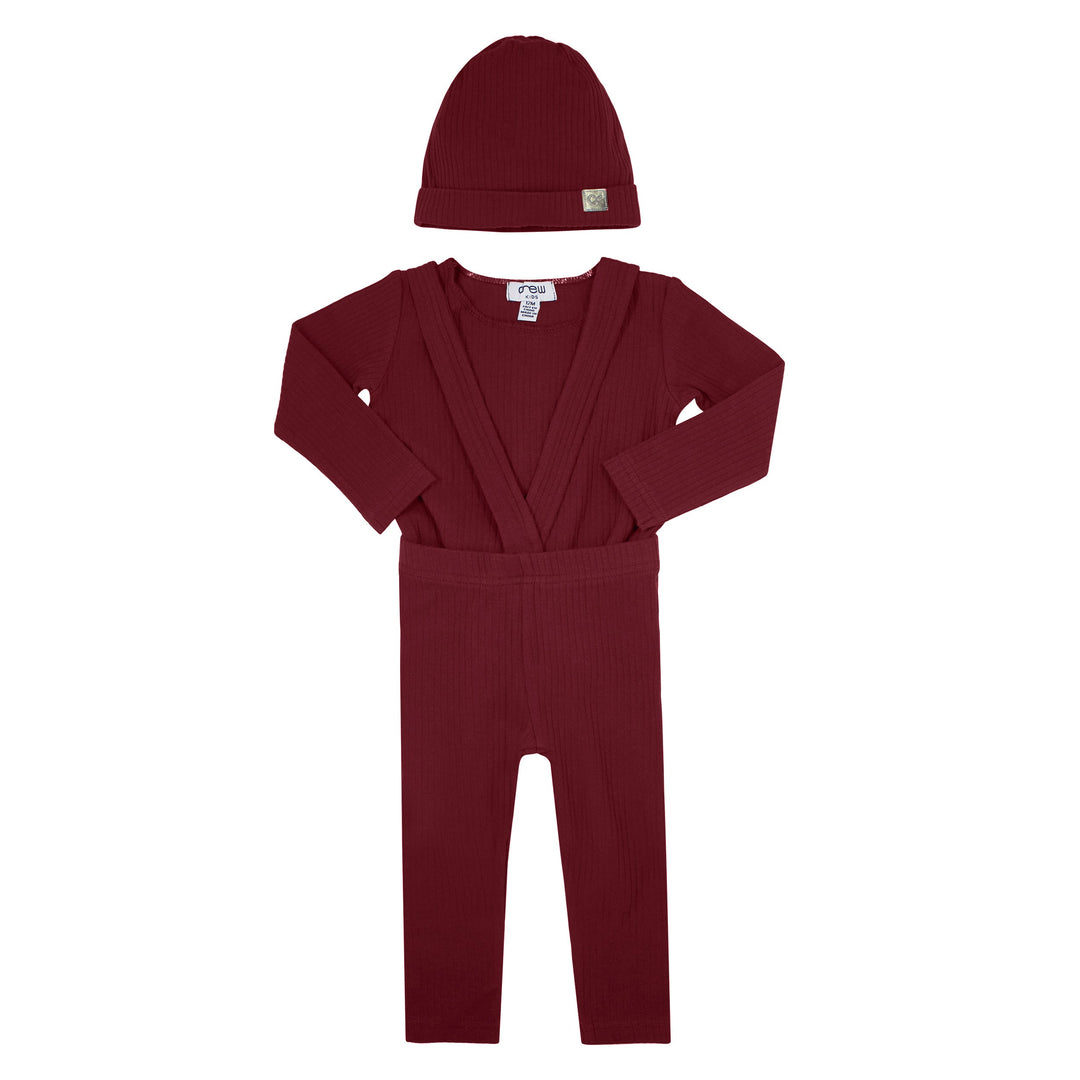crew kids berry ribbed baby set