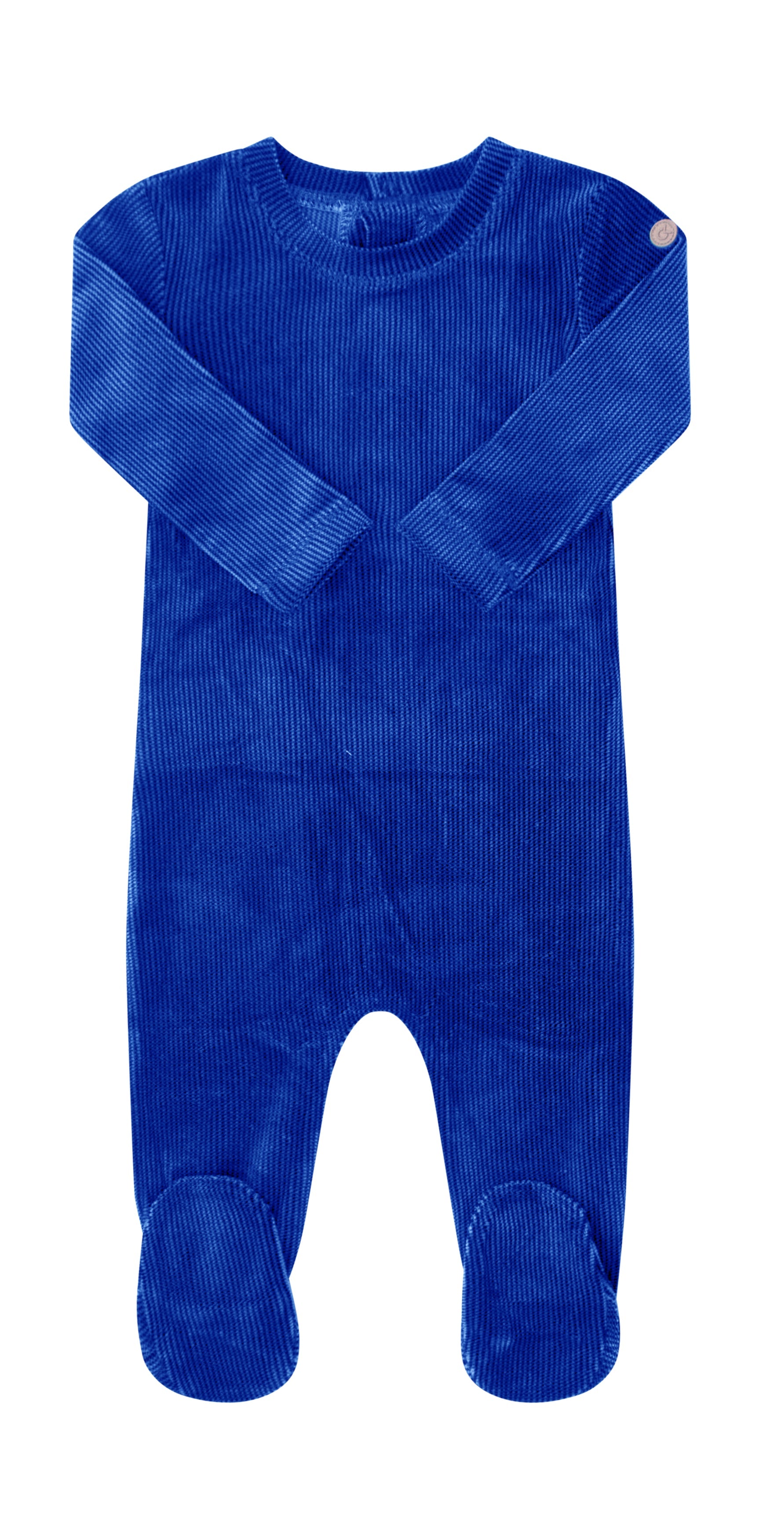 Crew Kids Blue Script Velour Footie
