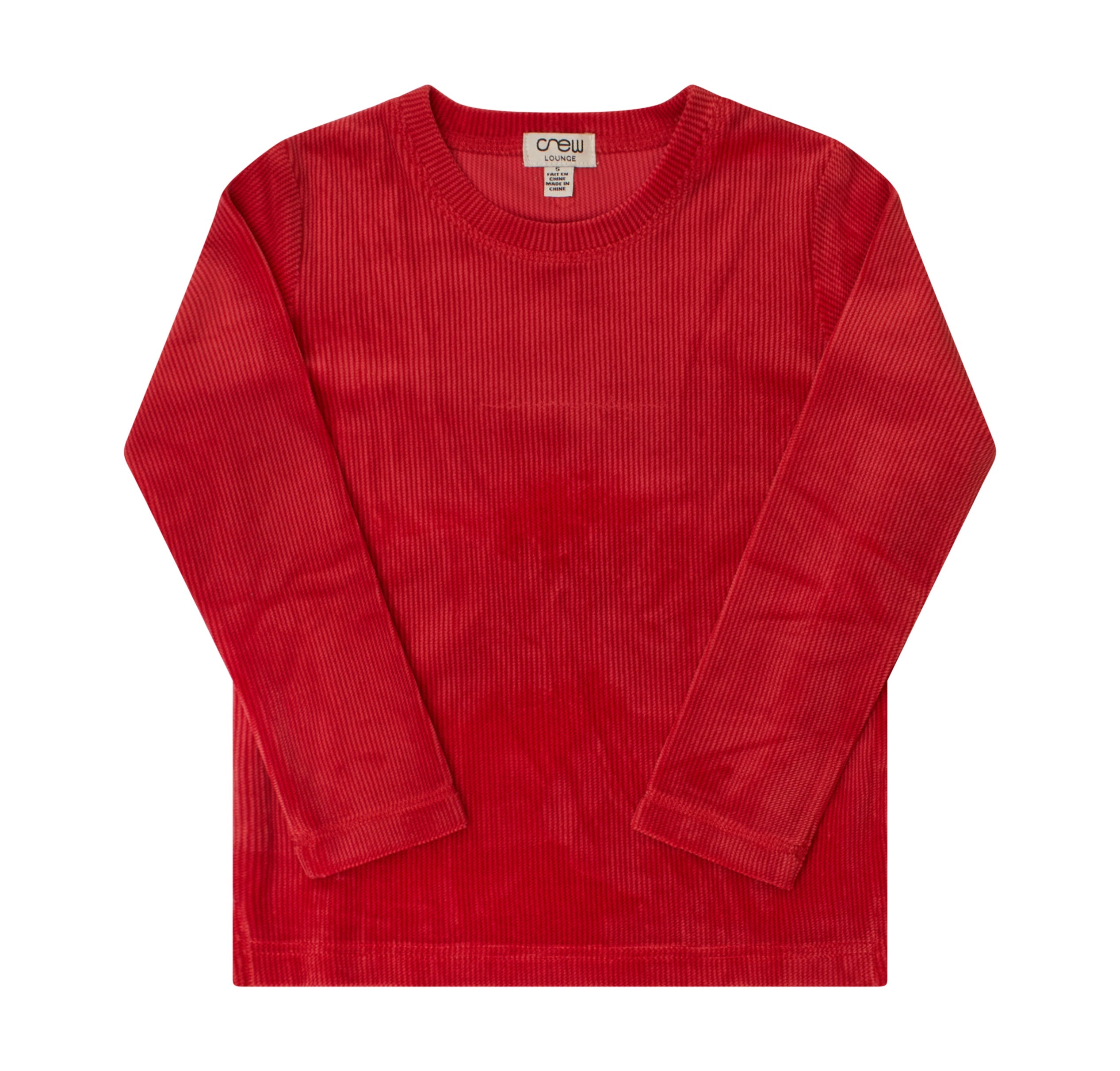 Crew Kids Red Script Velour Set