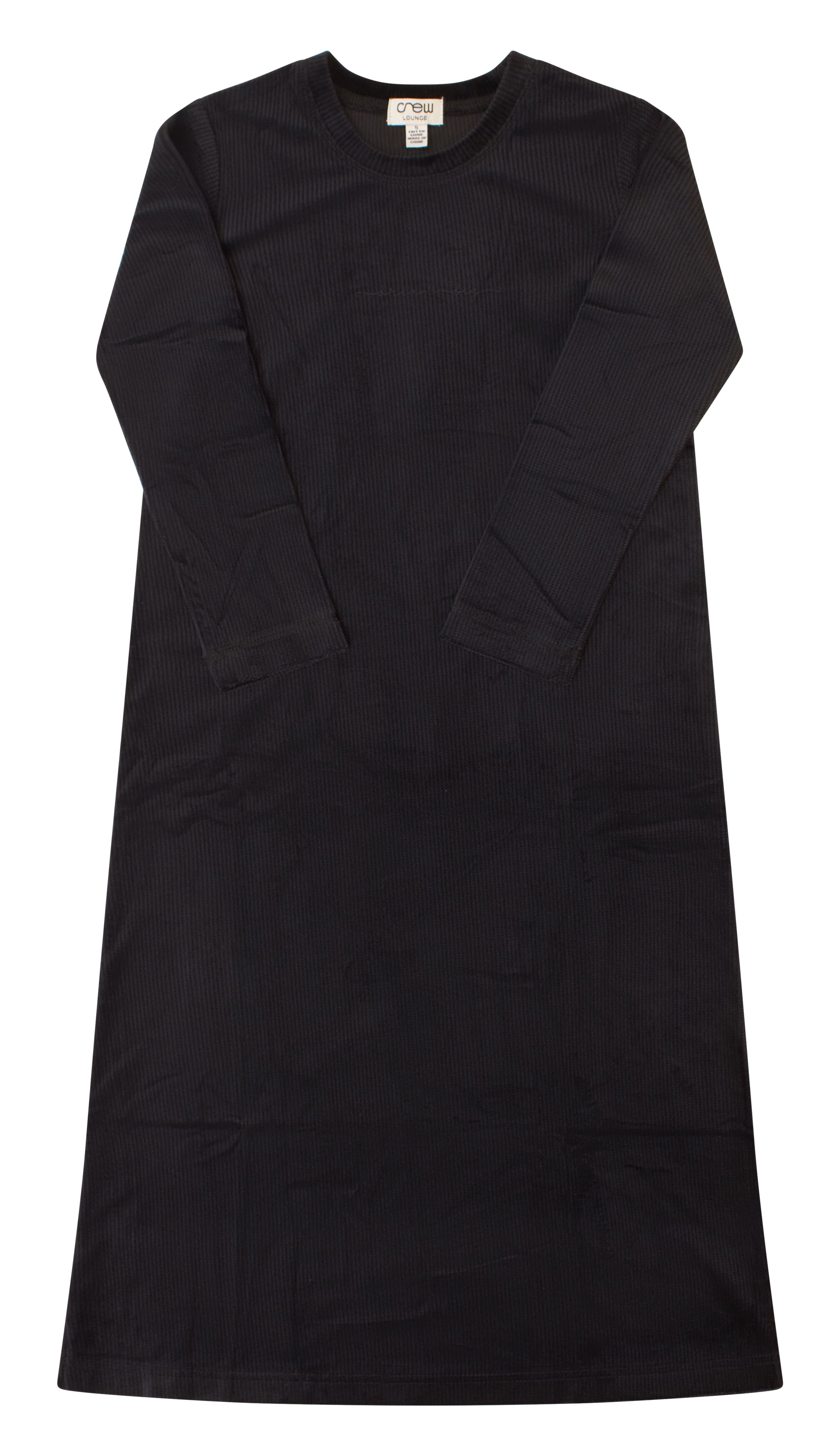 Crew Kids Black Script Velour Nightgown