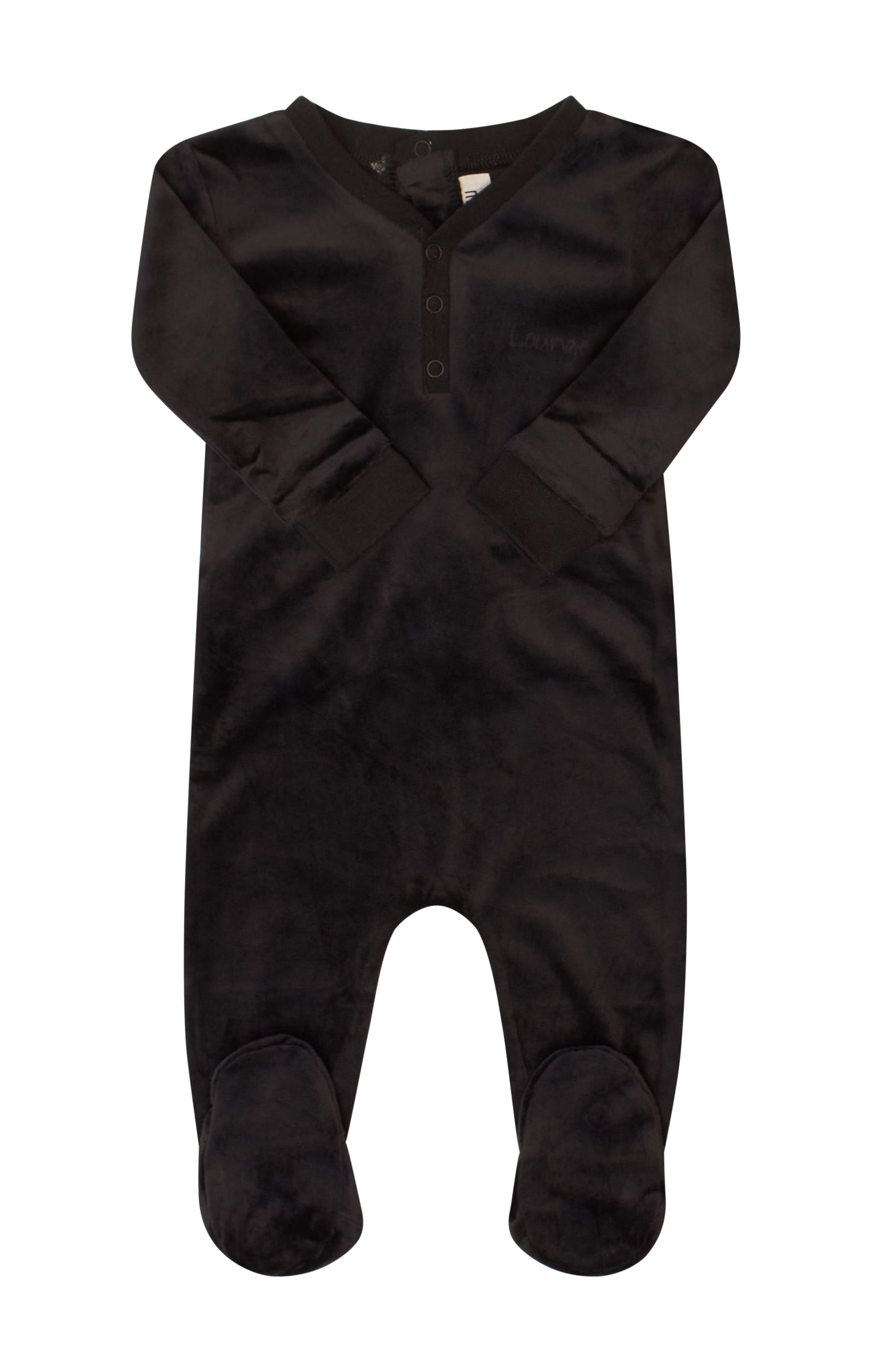Crew Kids Black Velour Track Footie