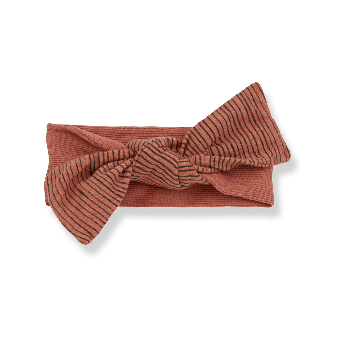 1+in the family Thin Stripe Rib Knot Roibos Headband