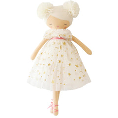 Alimrose Baby - Doll Luna Gold Star with two Pom Poms