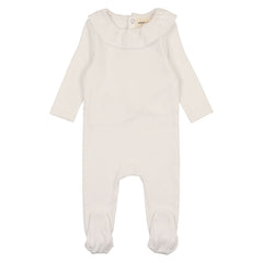 Mema Knits White Girls Base Footie